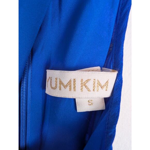 Yumi Kim Maxi Dress Sweet Escape Dream Silk Floral Boho Halter Boho Blue Size S - Picture 13 of 15